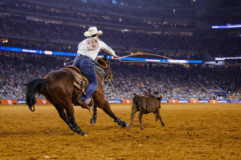 Ty Harris defeated brother Joel in a rope off for the 2024 RodeoHouston Tie-Down Championship.