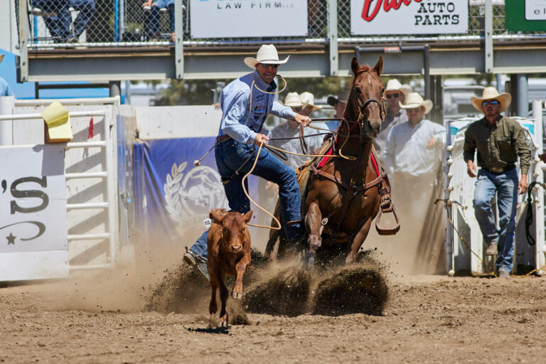 Trevor Hale steps off "Hard Times" on his way to a 7.7-second run during slack in Sisters, Oregon.