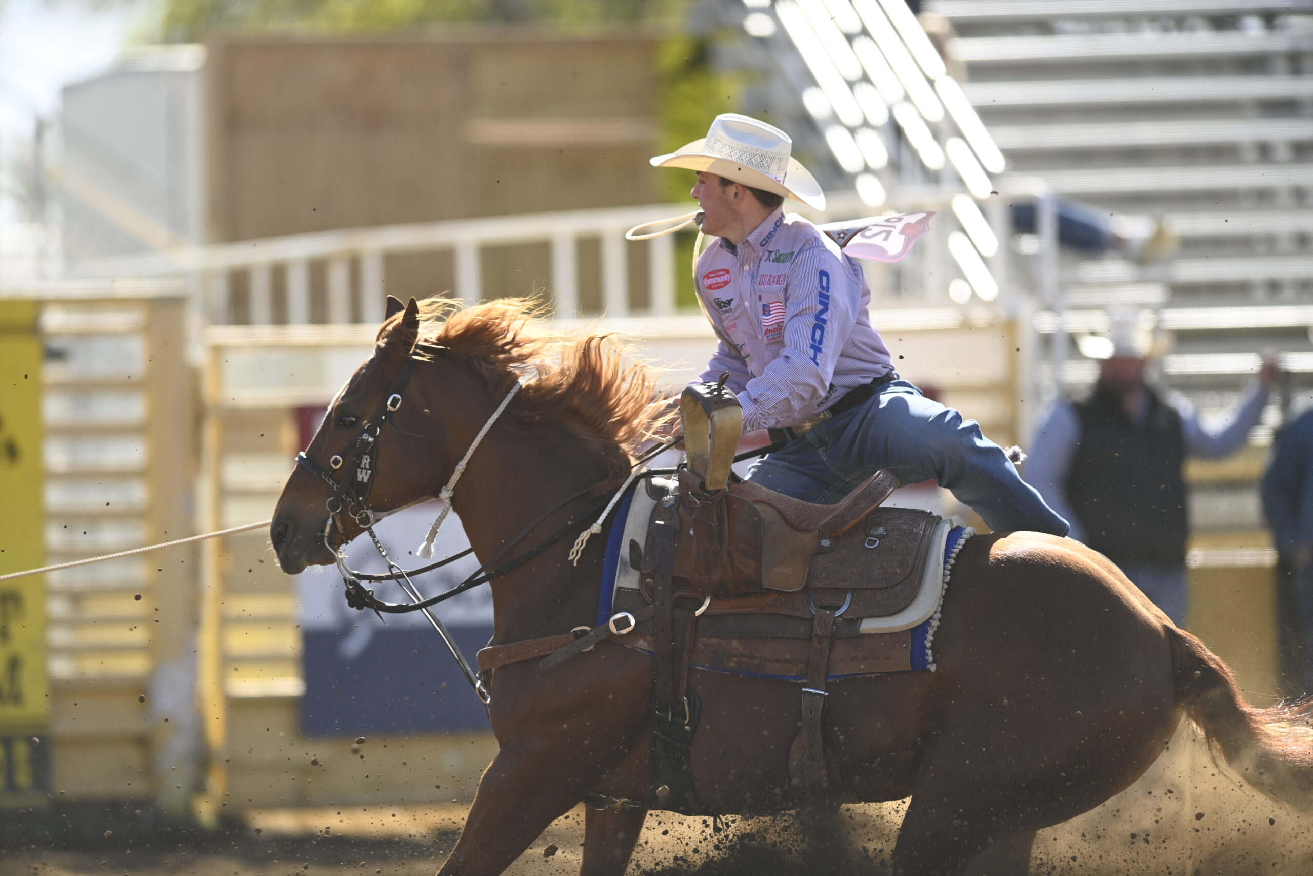 Riley Webb continued his mid-summer roll that started at the Days of '47 Rodeo in Salt Lake City.