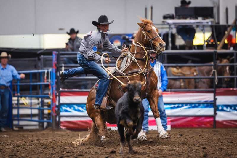 Haven Meged and Lil Punch at the Montana Circuit Finals in 2025.