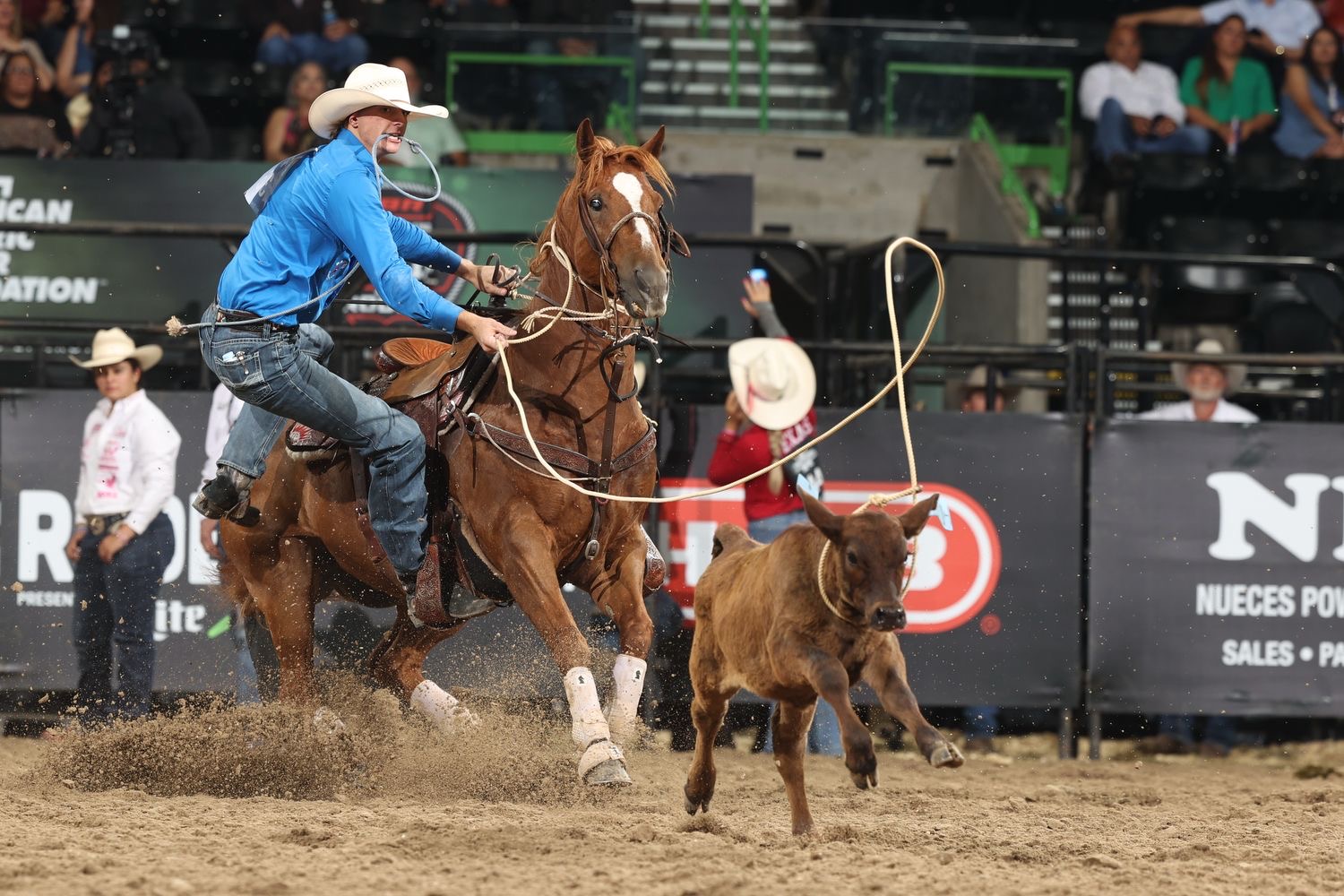 Cruz Melanson winning the CEAT Division Youth Showcase with a 9.75-second run.