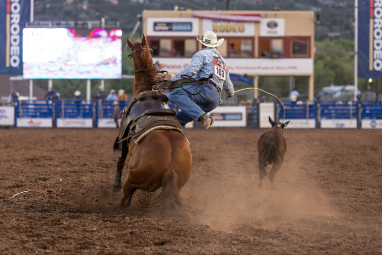 Ryan Jarrett winning round two of bracket one at the 2025 NFR Open.