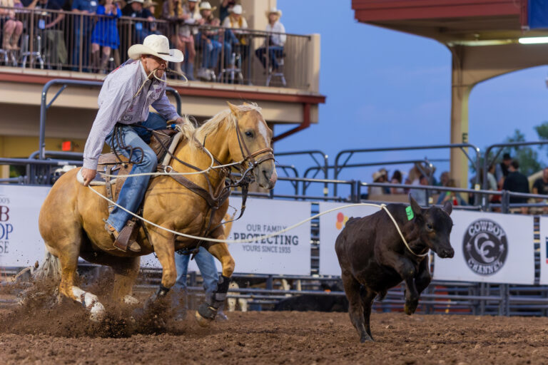 Riley Pruitt aboard. Esther at the 2025 NFR Open.