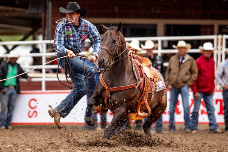 Marty Yates aboard Snoop in Calgary.