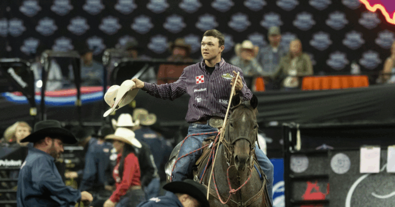 Kincade Henry after his 7.4-second winning run in Sioux Falls.