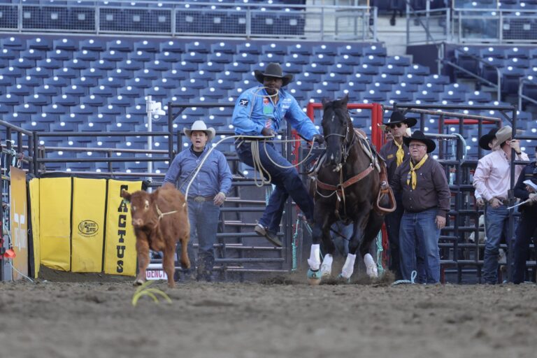 John Douch on Tomcat at the 2026 San Diego Rodeo.