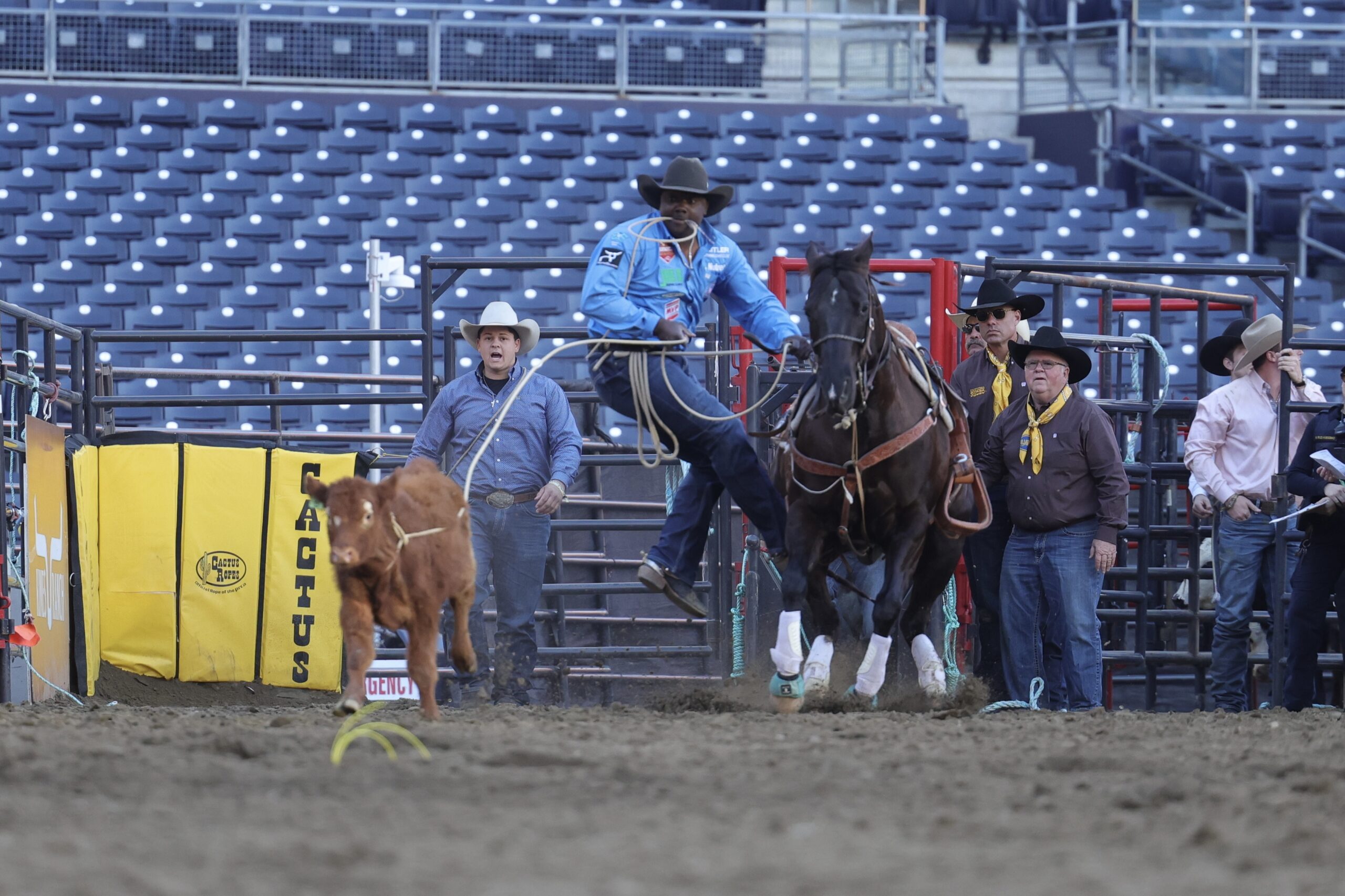 John Douch on Tomcat at the 2026 San Diego Rodeo.