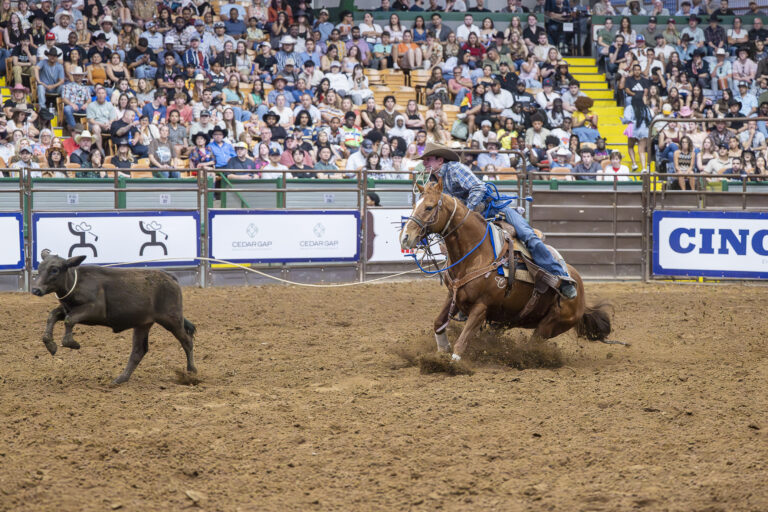 Brodey Clemons and Ernie at the 2026 Resistol Rookie Round-Up