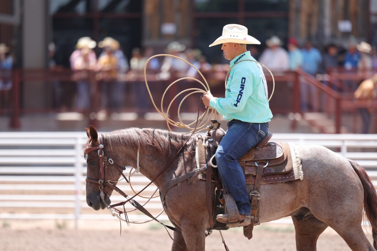 Reigning Rookie of the Year Tyler Calhoun after winning Performance 6 in Cheyenne.