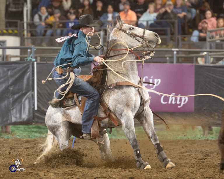 Chance Fleming, Great Lakes Circuit's No. 1 calf roper, at the Great Lakes Circuit Finals in 2025.