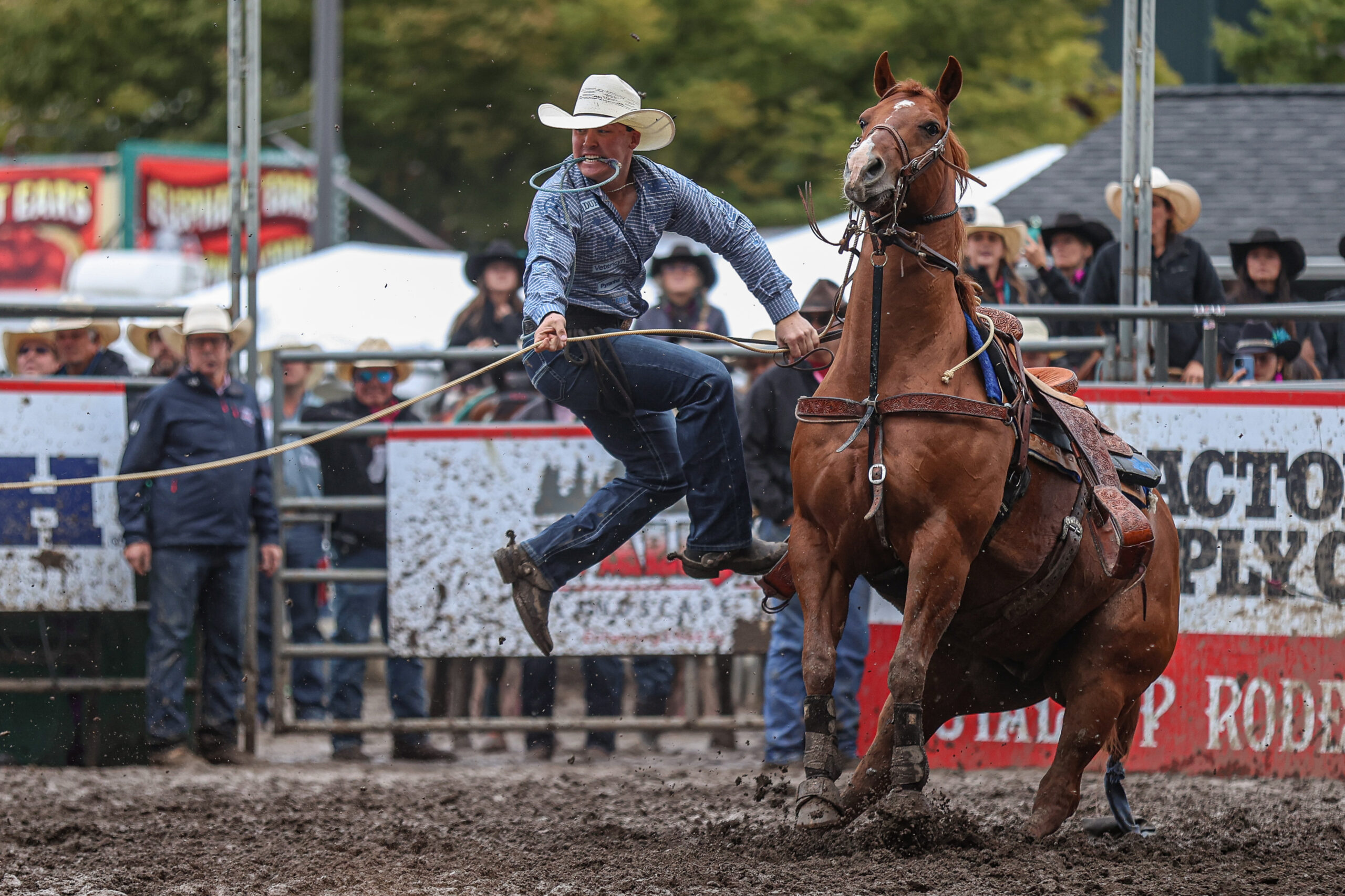 Riley Webb winning Puyallup in the mud.